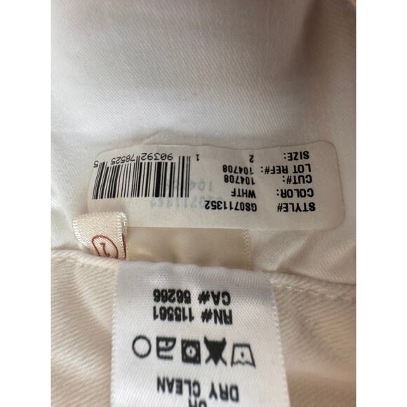 New JEN 7 ~ by 7 For All Mankind Women's White Denim Slim Straight Jeans Size 2 - Picture 6 of 7